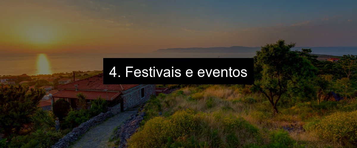 4. Festivais e eventos