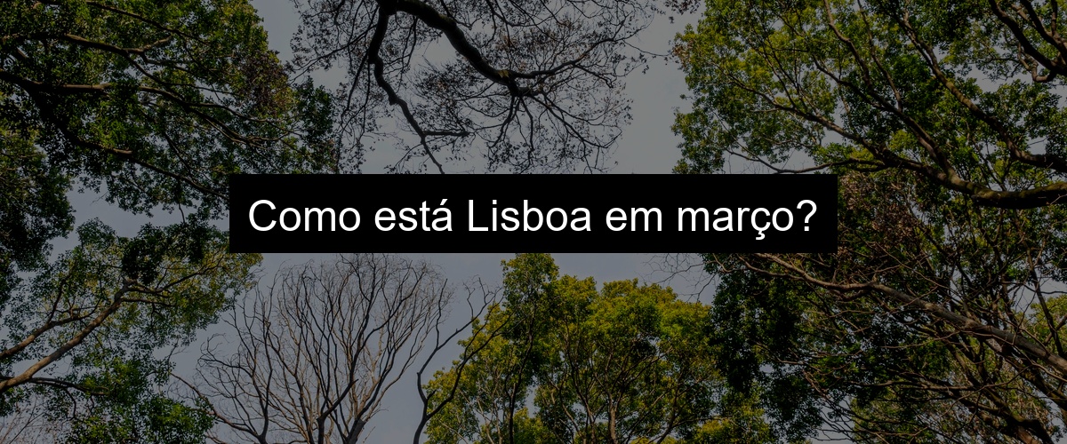 Como está Lisboa em março?