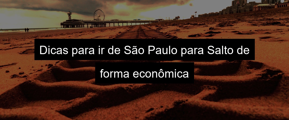 Dicas para ir de São Paulo para Salto de forma econômica