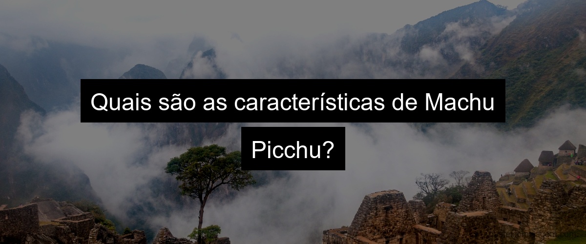 Quais são as características de Machu Picchu?