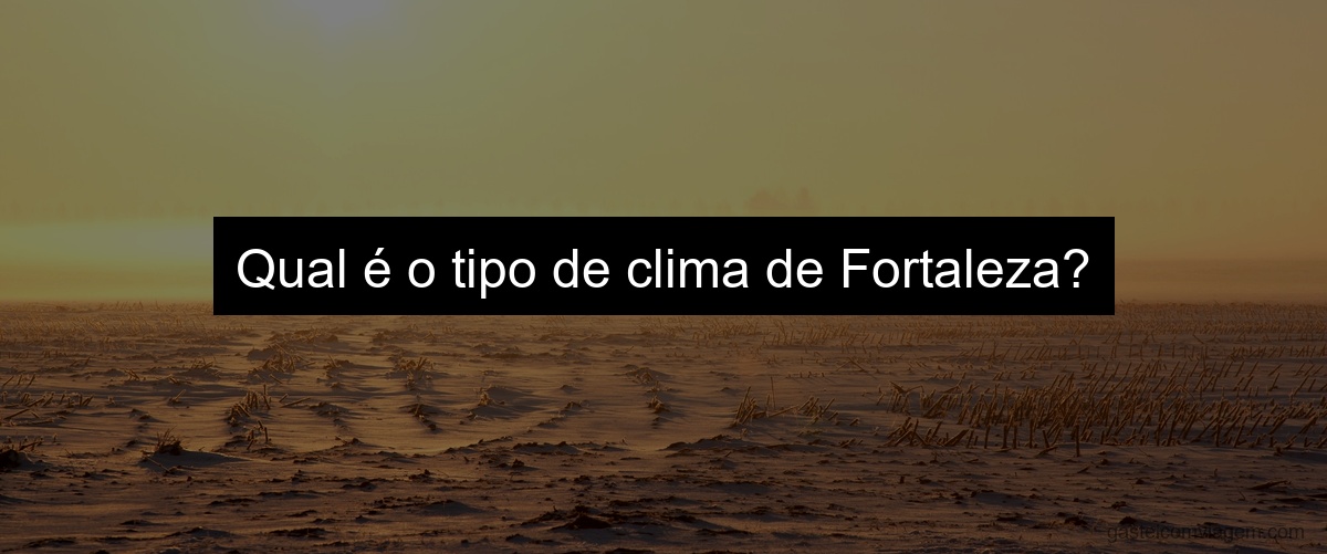 Qual é o tipo de clima de Fortaleza?